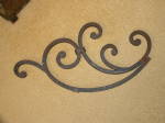 Click to view larger image of Wrought Iron Cast Metal Architectural Salvage Art Wall Plaque Swirls (Image5)
