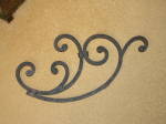 Click to view larger image of Wrought Iron Cast Metal Architectural Salvage Art Wall Plaque Swirls (Image6)