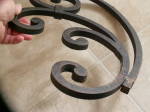 Click to view larger image of Wrought Iron Cast Metal Architectural Salvage Art Wall Plaque Swirls (Image7)