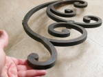 Click to view larger image of Wrought Iron Cast Metal Architectural Salvage Art Wall Plaque Swirls (Image8)