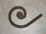 Wrought Iron Cast Metal Architectural Salvage Art Wall Plaque Spiral