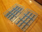 Click to view larger image of 2 Vintage Matchbox Hot Wheels Storage Case Divided Trays Blue Plastic (Image2)