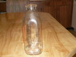 Click to view larger image of 60s Vtg Glass Quart Milk Bottle Square Mason's Dairy Farm WV? MD? (Image3)