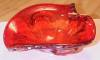Click to view larger image of Large 7 Inch Red Murano Glass Bowl or Italian Art Glass Bowl (Image2)