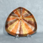 Click to view larger image of Bovano enamel triangular 8 inch wide Sunburst Dish (Image2)