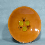 Click here to enlarge image and see more about item 6167: Annemarie Davidson enamel orange Jewel bowl