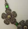 Click to view larger image of Exquisite Art Nouveau Drop Pendant Floral Necklace (Image5)