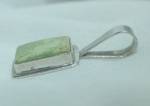 Click to view larger image of Sterling Silver Gaspeite Pendant signed Ras (Image4)