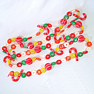 Lifesavers Candy Cane Retro Soft Plastic Christmas Garland