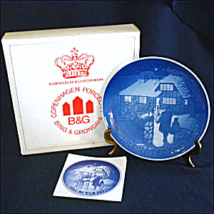 Bing Grondahl 1973 Country Christmas Plate With Box