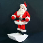 Click to view larger image of Composition Rocking Santa Claus Christmas Figure (Image1)