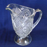 Click here to enlarge image and see more about item 12030-6: Indiana Juno Double Pinwheel EAPG Glass Pitcher