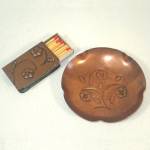 Click to view larger image of Copper Hand Wrought Ashtray and Match Box Holder (Image2)