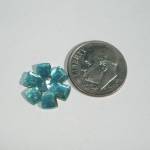 Click to view larger image of 13 Blue Glass Flower Buttons or Sew-On Jewels (Image2)