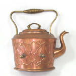 Click to view larger image of Antique Copper German Jugendstil Spirit Kettle (Image3)