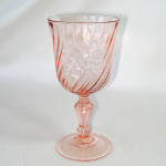 Click here to enlarge image and see more about item 13872: Arcoroc Rosaline Pink Swirl Water Goblet, 5 Available