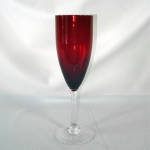 Click to view larger image of Set 4 Tall Ruby Fluted Champagne Goblets (Image3)