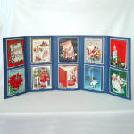 Click here to enlarge image and see more about item 14545: 1950s Salesman Sample Christmas Cards Fold Out Display Book
