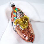 Click to view larger image of Indian in Canoe Inge Glass Christmas Ornament in Box (Image2)