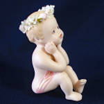Click to view larger image of Bisque Porcelain Baby Girl Figurine Hamilton Collection (Image2)