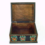 Click to view larger image of Antique Tole Painted Wood Keepsake Box (Image4)
