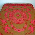 Click to view larger image of Nettle Creek Romance Queen Bedspread Red Pink Cherubs (Image2)
