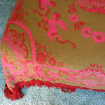 Click to view larger image of Nettle Creek Romance Queen Bedspread Red Pink Cherubs (Image4)