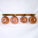 Copper Kitchen Jello Molds Set With Wall Hanger