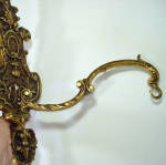 Click to view larger image of Ornate Cast Metal Wall Bracket for Hanging Lamp 30 Inches (Image2)