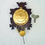 Click to view larger image of Keebler 1930s Bird Nest Miniature Pendulette Clock (Image3)