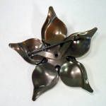 Click to view larger image of Double Layer Copper Star Flower Brooch Pin (Image2)