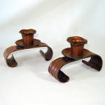 Click to view larger image of Craftsman Studios Mission Copper Candlesticks (Image3)