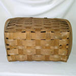 Click to view larger image of Rustic Peterboro Wood Splint Hinged Lid Picnic Basket (Image4)