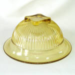 Click to view larger image of Federal 1930s Ribbed Yellow Glass Mixing Bowl (Image4)