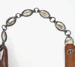 Click to view larger image of Leather Hat Band With Metal Concho Chain (Image3)
