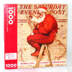 Click to view larger image of Mapping His Course Springbok Christmas Santa Jigsaw Puzzle (Image1)