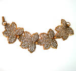 Click to view larger image of Lacy Copper Leaves Necklace Bracelet Earrings Parure (Image5)