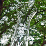Click to view larger image of 1930s Wheel Cut Glass Bud Vase (Image2)