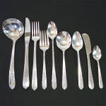 Click to view larger image of Royal Rose Oneida 46 Piece Silverplate Flatware Set With Chest (Image2)