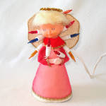Click to view larger image of Retro Angel Doll Lighted Christmas Tree Topper (Image3)