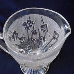 Click to view larger image of Jeannette Iris Footed Glass Pitcher (Image3)