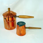 Click to view larger image of Old Dutch Mid Century Modern Copper Coffee Set (Image4)