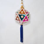 Click to view larger image of Beaded Colorful Harlequin Polygon Christmas Ornament (Image2)