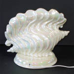 Click to view larger image of Pink White Ceramic Sea Shell TV Table Lamp (Image4)