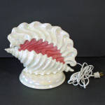 Click to view larger image of Pink White Ceramic Sea Shell TV Table Lamp (Image5)