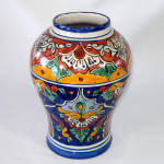Click to view larger image of Mexican Talavera Style Pottery Vase 11 Inches (Image4)