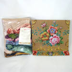 Click here to enlarge image and see more about item 15247: Floral Spray Austria 1960s Needlepoint Tapestry Kit 7212A