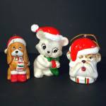 Click to view larger image of 12 Plus Ceramic Christmas Ornaments and Figures (Image2)