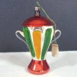 Click here to enlarge image and see more about item 9446-2: German Blown Glass Urn Trophy Vase Christmas Ornament