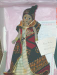 Click here to enlarge image and see more about item ALX0645: Madame Alexander Nomsa Celebrates Kwanza Doll 1995